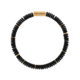 Steel and Barnett TWO TONE Edelsteen armband, Matt Black Onyx/Gold
