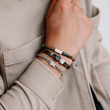 Steel & Barnett COLOURFUL CAL Edelsteen armband, Matt Pine