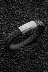Steel & Barnett CORNALL Lederen armband, Zwart