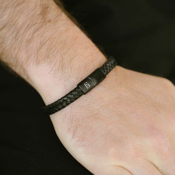 Steel & Barnett RILEY Lederen armband, Black Edition