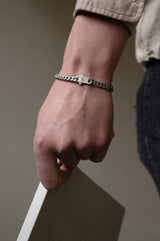 Steel & Barnett SVELTE STEPHEN Stainless steel armband, Matt Silver