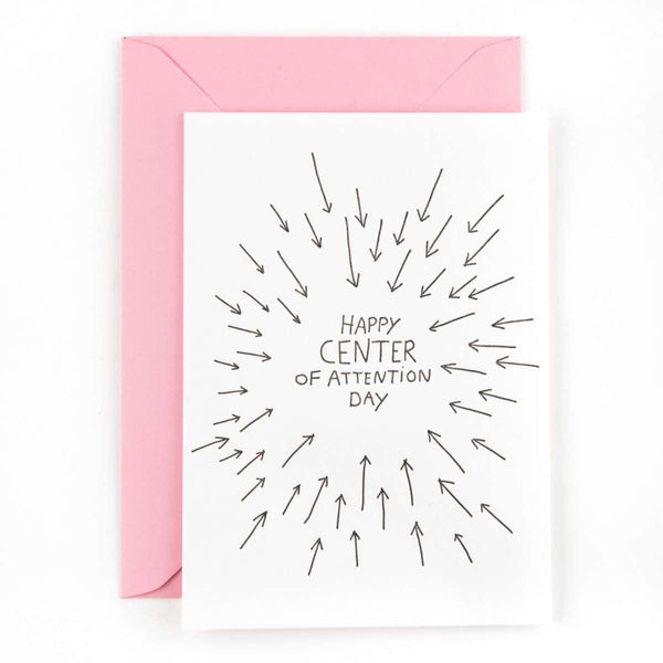 Studio Flash Wenskaart enkel, Happy Center of Attention Day