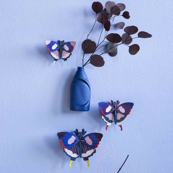 Studio Roof VLINDERS 3D Muurdecoratie set van 3, Swallowtail Butterflies