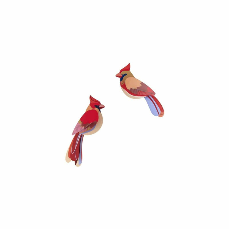 Studio Roof VOGELS 3D Muurdecoratie set van 2, Cardinals