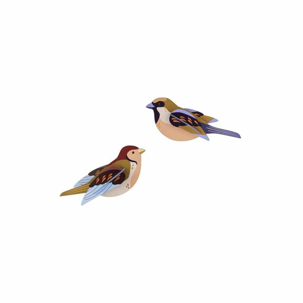 Studio Roof VOGELS 3D Muurdecoratie set van 2, Sparrows