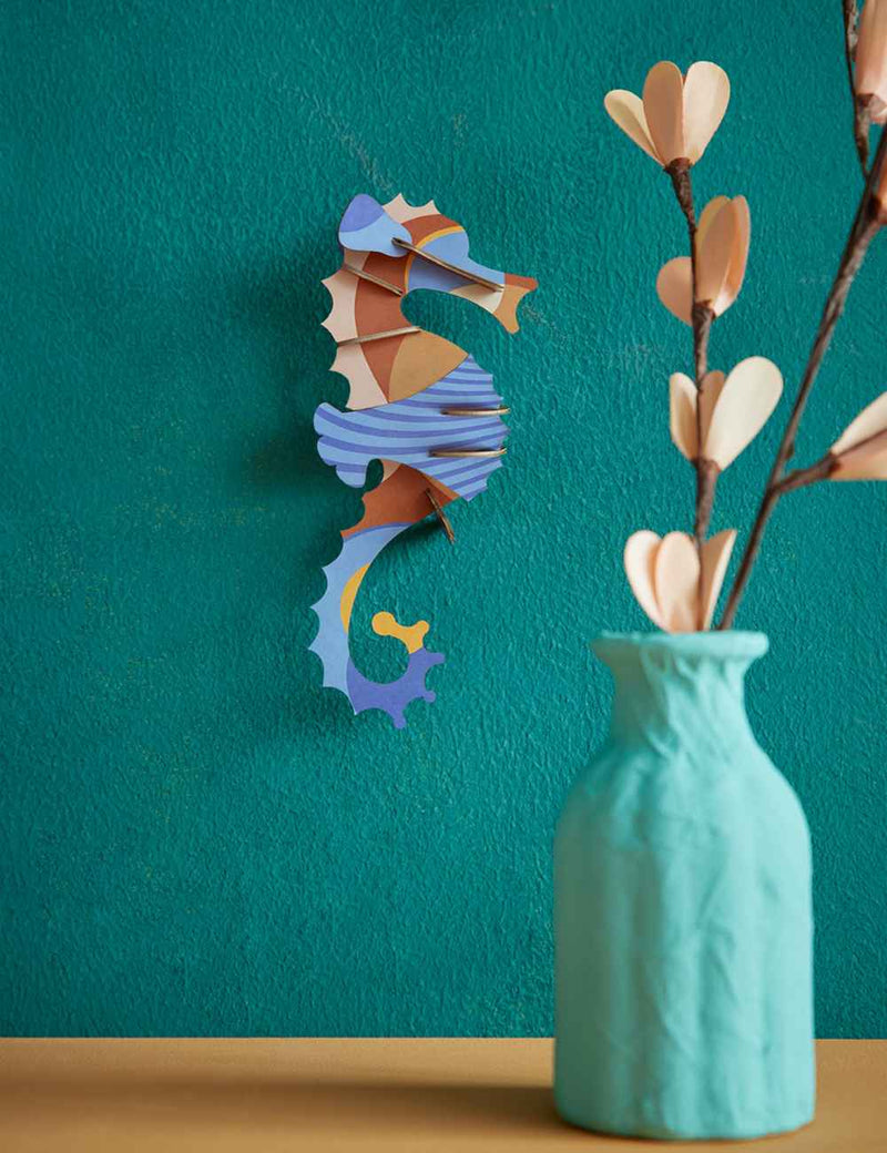 Studio Roof WALL ART Small Sea Creatures - Blue Ringlet Seahorse