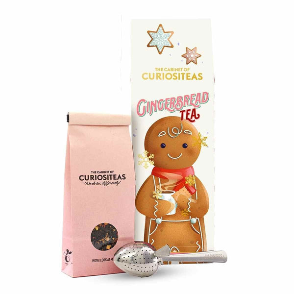 The Cabinet of Curiositeas Kerst Thee Giftbox Gingerbread Cookies, Zwarte thee met Gingerbread mannetjes