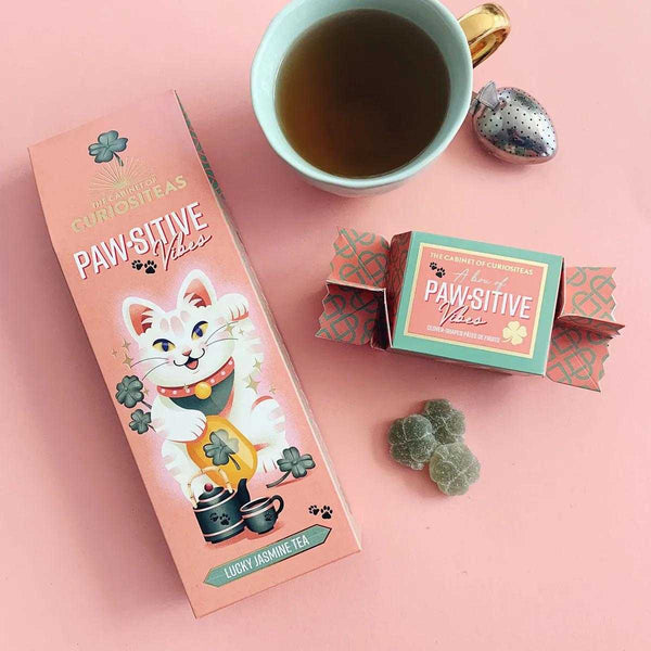 The Cabinet of Curiositeas Thee Giftbox Paw-sitive, Zwarte thee met Jasmijn