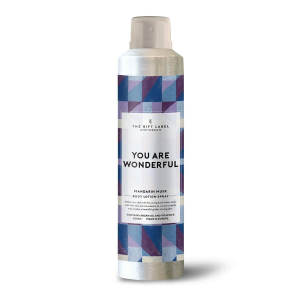 The Gift Label Body Lotion Spray met quote, Today Is Your Day