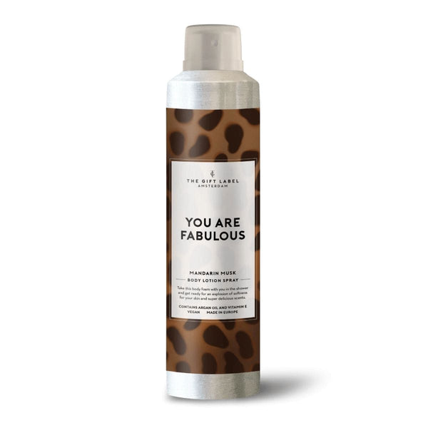 The Gift Label Body Lotion Spray met quote, You Are Fabulous