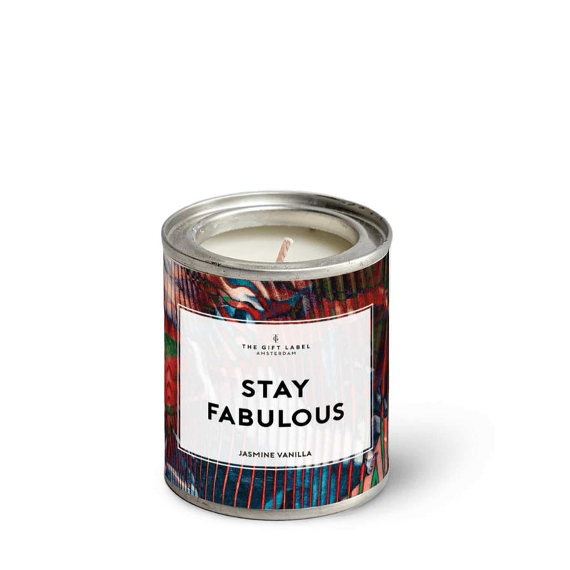 The Gift Label Geurkaars in blik 90g, Stay Fabulous, Jasmine Vanilla