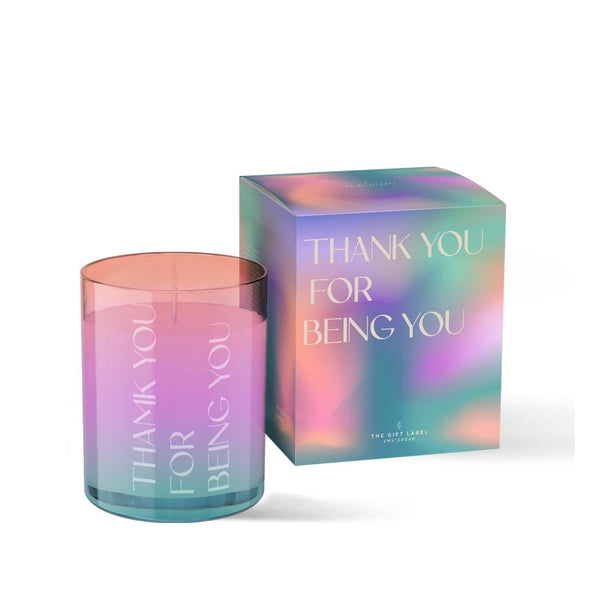 The Gift Label GRADIENT Geurkaars in glas 310g, Thank You For Being You