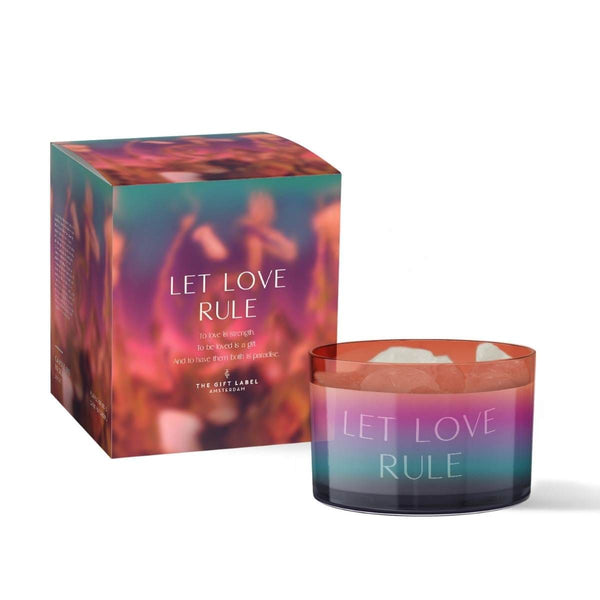 The Gift Label GRADIENT Stone Diffuser met quote, Let Love Rule