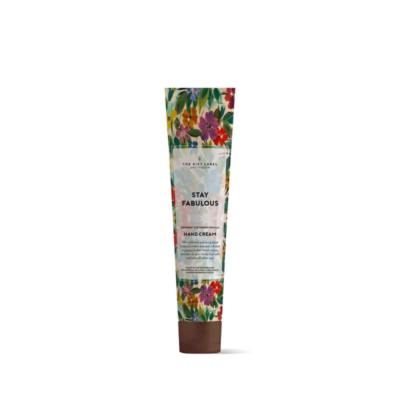 The Gift Label Handcrème in tube met quote, Stay Fabulous