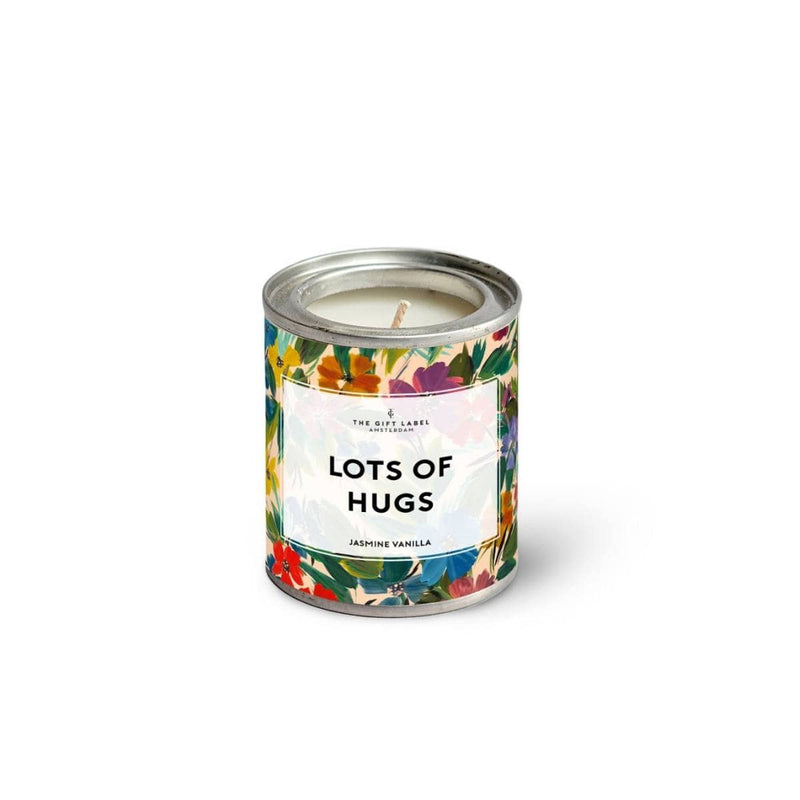 The Gift Label Kleine Geurkaars in blik met quote, Lots Of Hugs