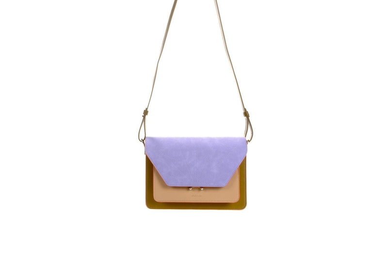 The Sticky Sis Club IL SOLE Satchel Coloré, Costa Green - Affogato Beige - Sunset Lilac