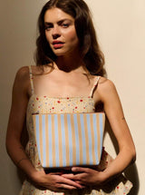The Sticky Sis Club Toilettas Knitted Stripes, Marzipan + Sky