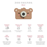 The Zoofamily ZOO FRIENDS - Digitale Kindercamera en Video Recorder, Beer