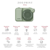 The Zoofamily ZOO PRINT - Digitale Kindercamera en Video Recorder met Printfunctie, Dino