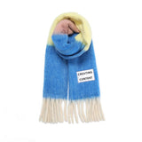 Verb to do Maxi Color Block Sjaal met Quote - CREATING CONTENT