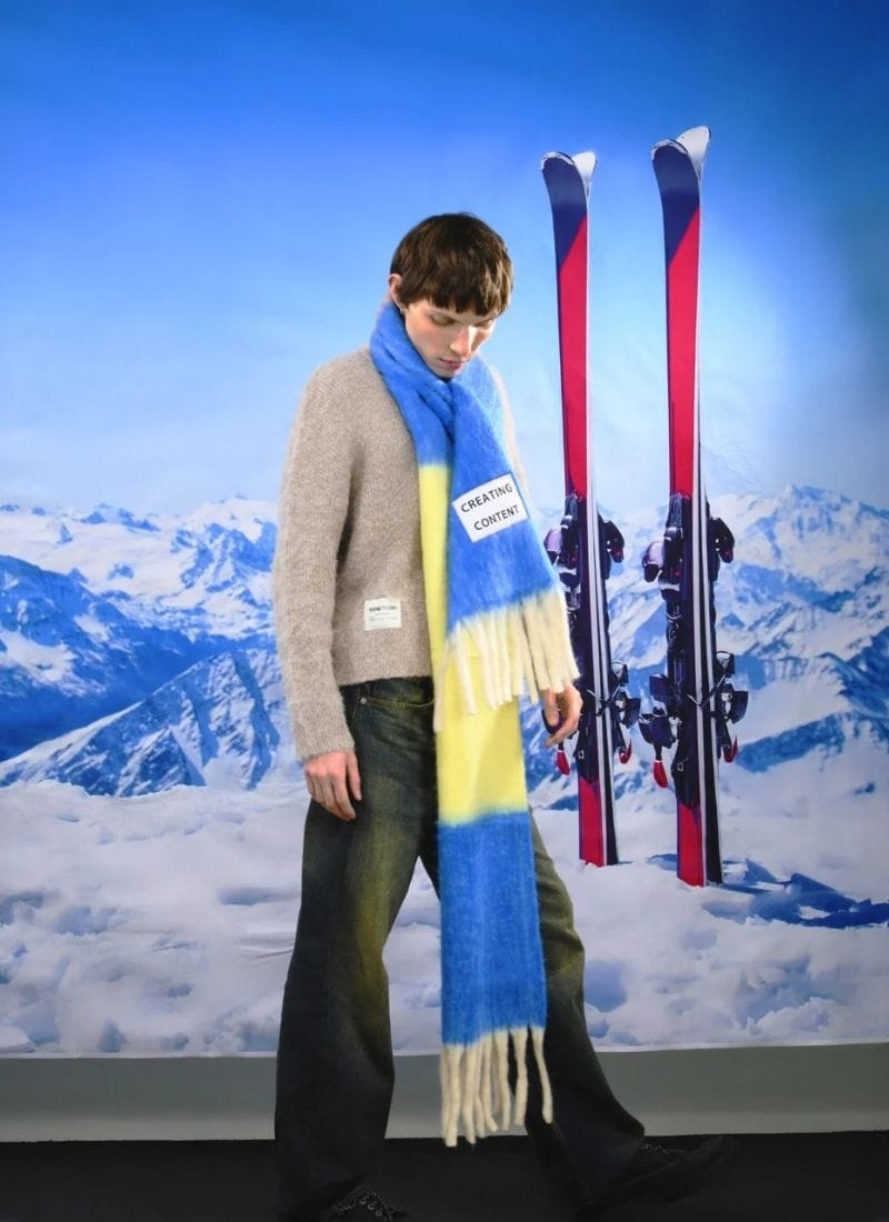 Verb to do Maxi Color Block Sjaal met Quote - CREATING CONTENT