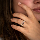 Vinoos CHEERS! Fijne zilveren bolletjes Ring met Turkoois steentje