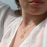Vinoos COLOURS OF WINE Ketting met cirkel en muntkleurige glaskraal, You did it