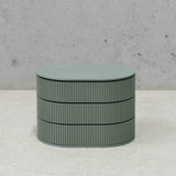 wavy design 3D Geprinte Juwelen Organiser, Muted Green