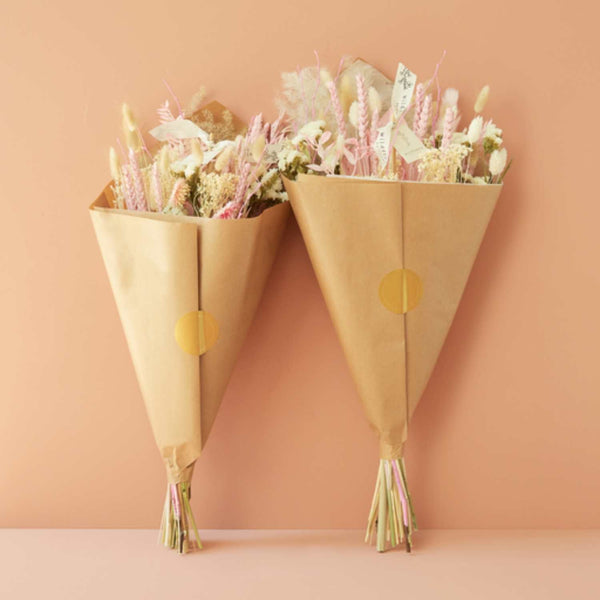 Wildflowers by Floriëtte Luxe Veldboeket droogbloemen 50 cm, Blush