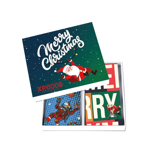 XPOOOS Kerstkousen Xmas Giftbox - Santa Shopping & Space Present