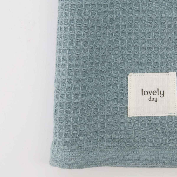 Zusss gastendoekje lovely day grijsblauw