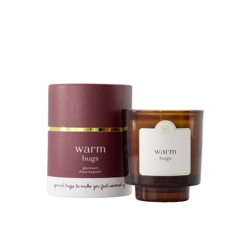 Zusss Geurkaars in koker met tekst, Warm hugs