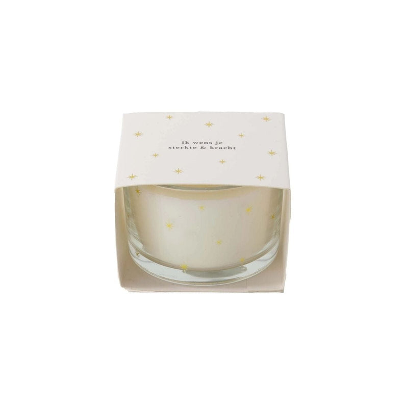 Zusss Geurkaars in wikkel met tekst, Ik wens je sterkte & kracht