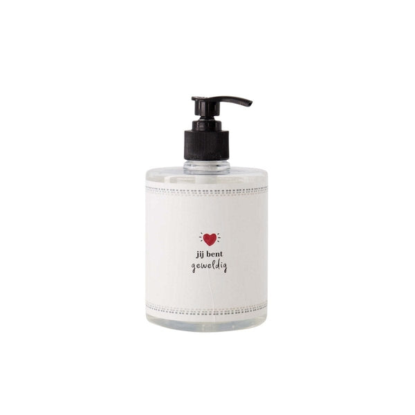 Zusss handzeep 500ml jij bent geweldig wit/grijsblauw
