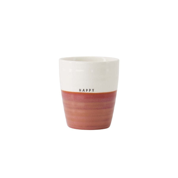 Zusss koffiemok happy wit/burgundy