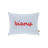 Zusss Kussen Bisous 25 x 35 cm, Blauw/Rood