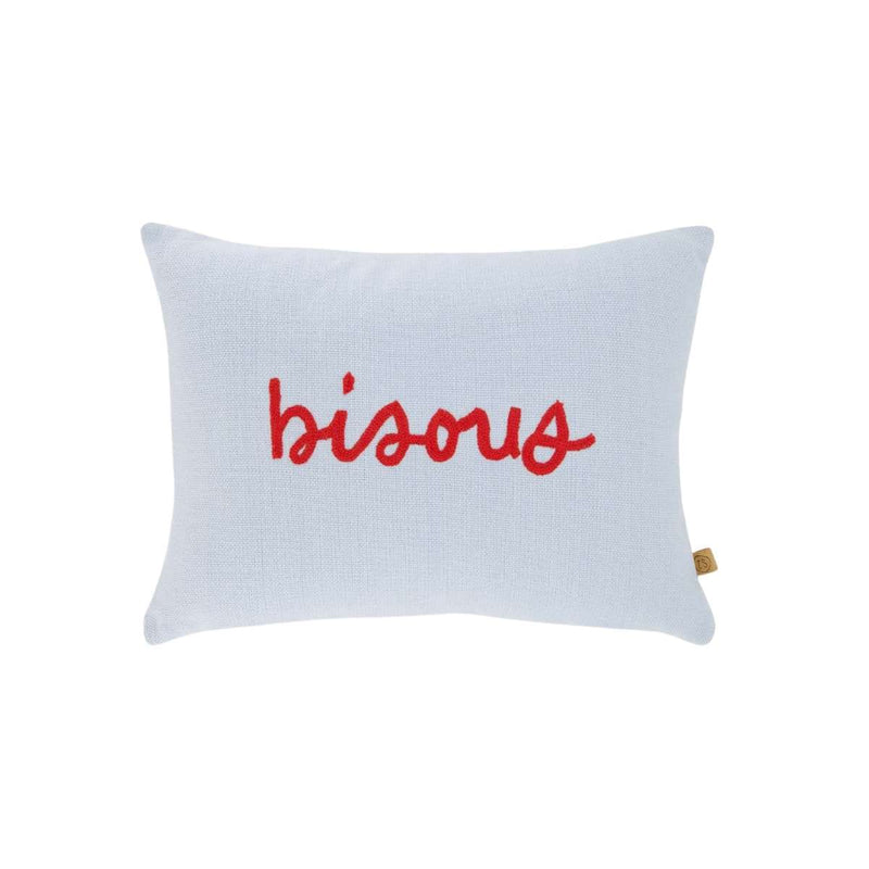 Zusss Kussen Bisous 25 x 35 cm, Blauw/Rood