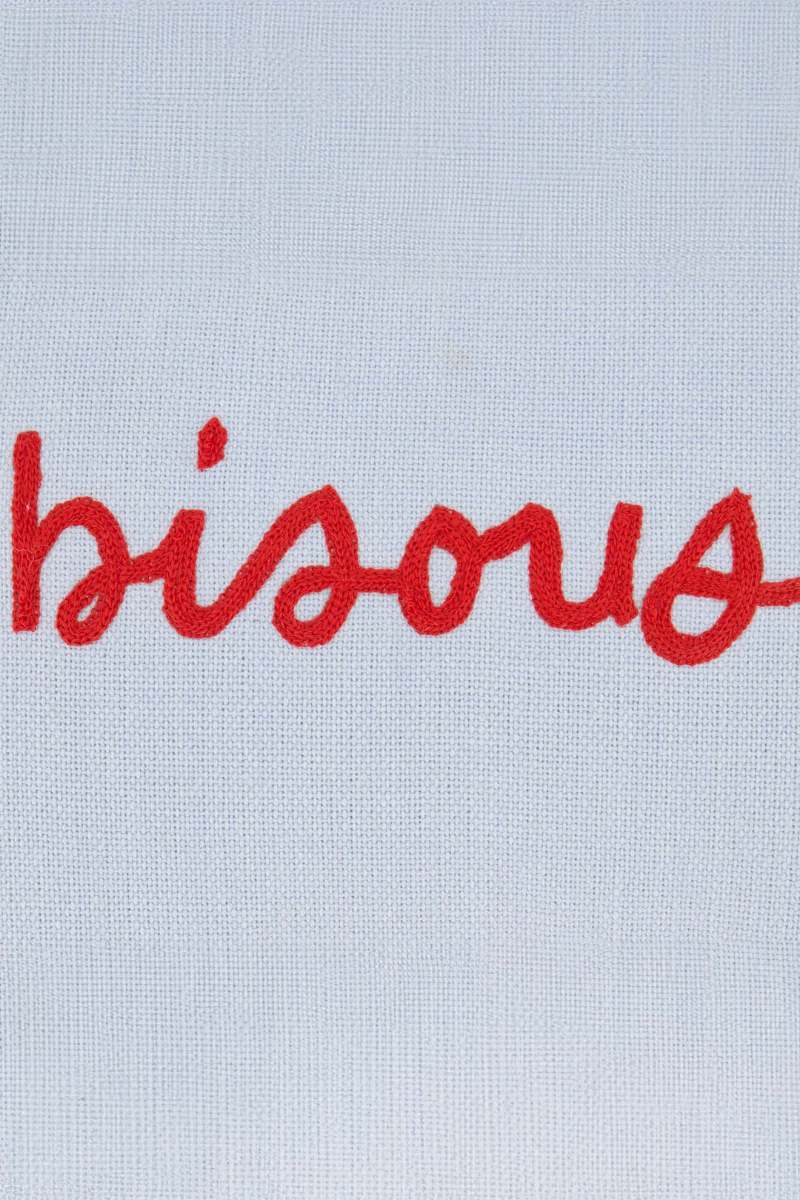 Zusss Kussen Bisous 25 x 35 cm, Blauw/Rood
