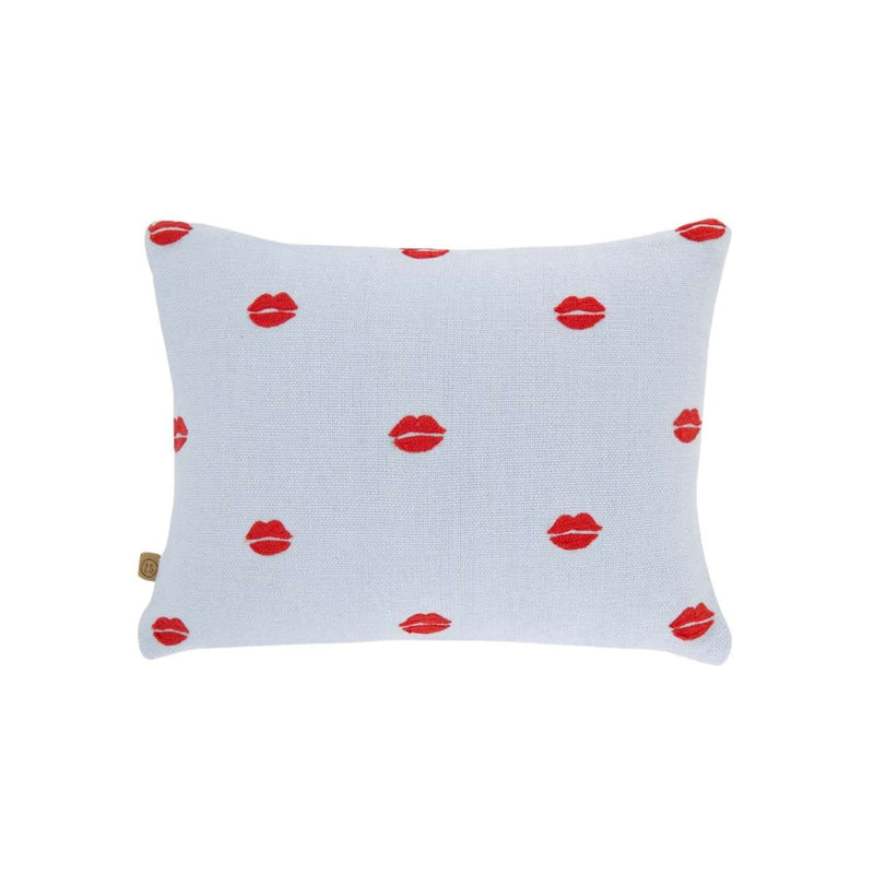 Zusss Kussen Bisous 25 x 35 cm, Blauw/Rood