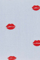Zusss Kussen Bisous 25 x 35 cm, Blauw/Rood