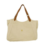 Zusss Love Shopper met leren details, Beige