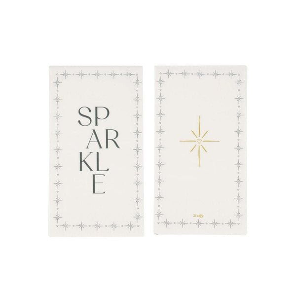 Zusss Papieren Servetten wit/donkerblauw, Sparkle