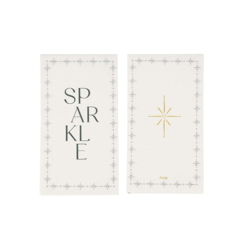 Zusss Papieren Servetten wit/donkerblauw, Sparkle