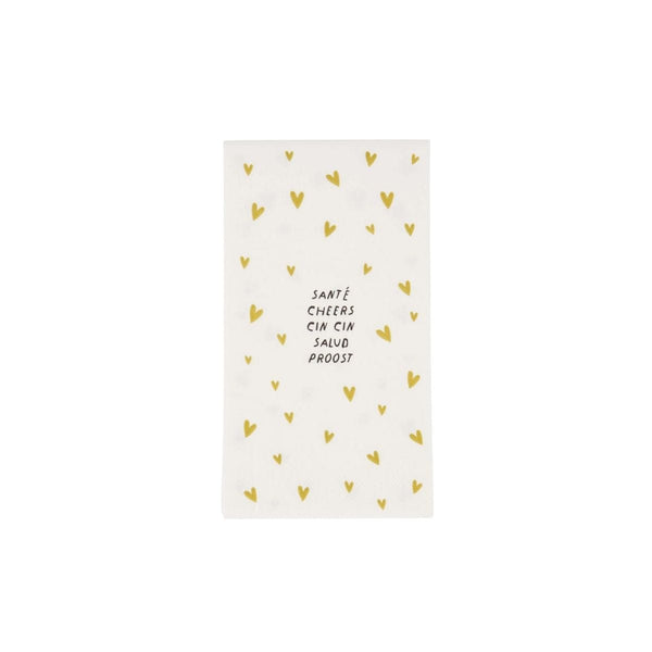Zusss Papieren Servetten wit/goud, Santé
