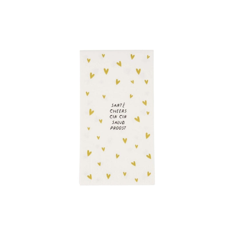 Zusss Papieren Servetten wit/goud, Santé