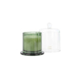 Zusss scented candle glass with dome happy home