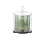 Zusss scented candle glass with dome happy home