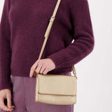 Zusss Schoudertas met hartjes spiegel, Champagne goud