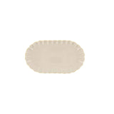Zusss Serveerschaal met schulprand 20 x 11,5 cm, Beige/Goud
