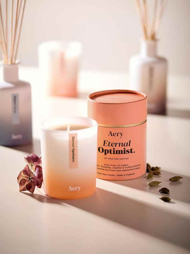 Aery Geurkaars ETERNAL OPTIMIST, Neroli bloesem - Jasmijn & Sandalhout